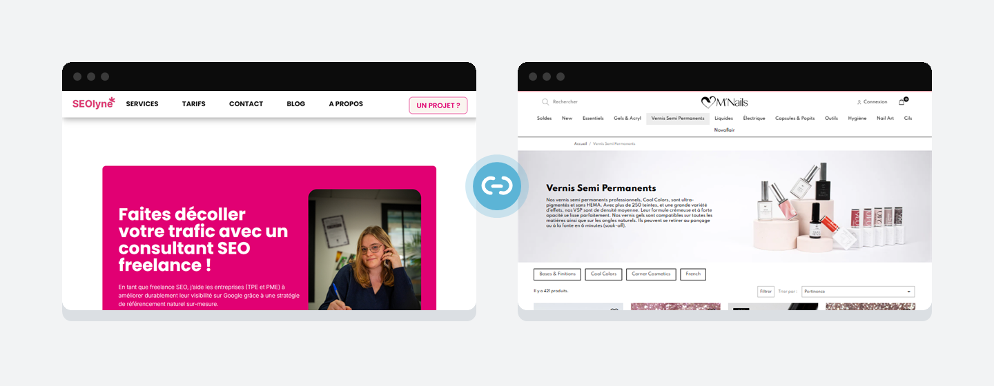 Réalisations TEDWEB : site WordPress SEOlyne et boutique PrestaShop M'Nails